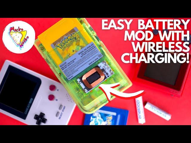 The EASY DROP-IN Battery MOD for the GAME BOY POCKET with Built in WIRELESS CHARGING!