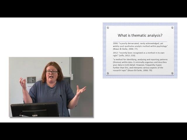 Thematic analysis - an introduction