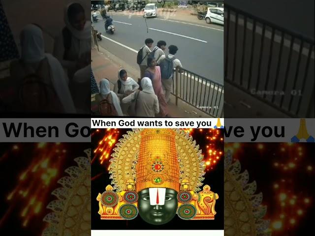 When God Venkatesya save you from bike accident  #omnamovenkatesya #omnamonarayana #shortsfeeds