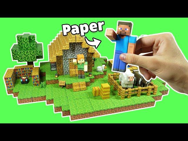 I Made a Mini Minecraft World Using PAPER...