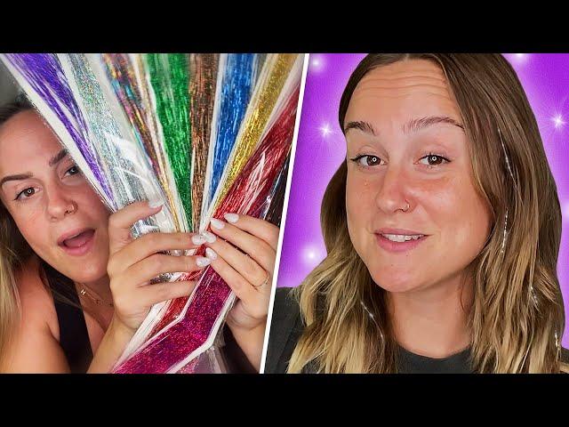 I Tried The DIY Hair Tinsel Trend