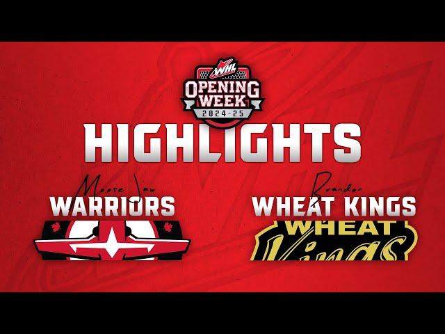 Moose Jaw Warriors at Brandon Wheat Kings 9/20 | WHL Highlights 2024-25