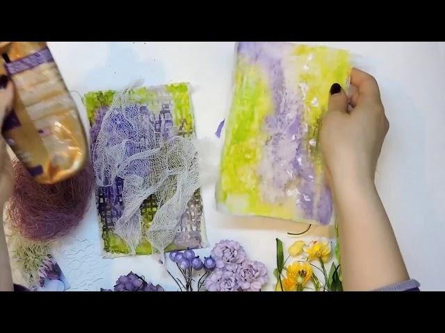 #dies_Fantasy   Step by Step tutorial Mixed Media Card  Микс-медиа Открытка  Мастер-класс