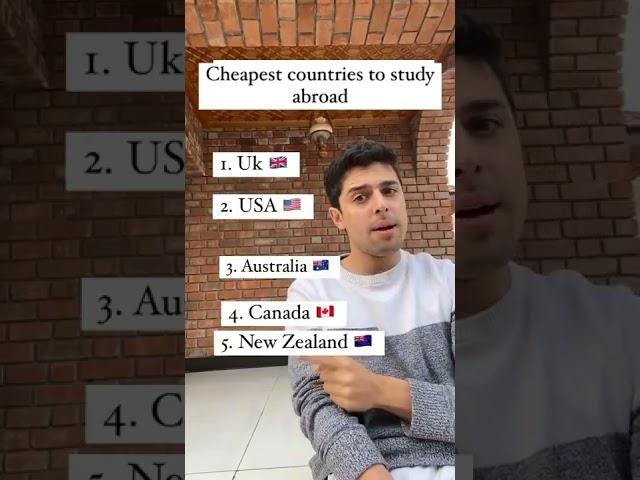 Cheap countries to study abroad #ytshorts #short #shortvideo #shortkarofeelkaro #studyabroad