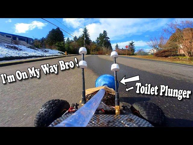 FPV RC Car Delivers A Toilet Plunger To Save My Neighbor's Relationship!! -  #radiolink #rc8x
