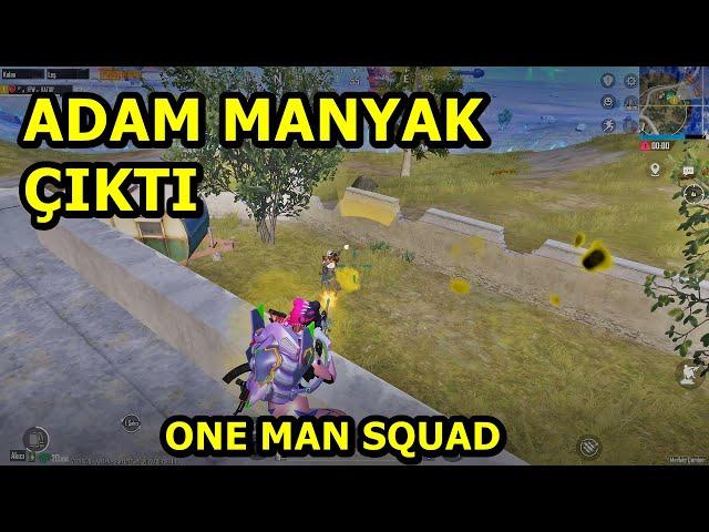 ADAM MANYAK ÇIKTI RIZA BABA ! ONE MAN SQUAD PUBG MOBİLE