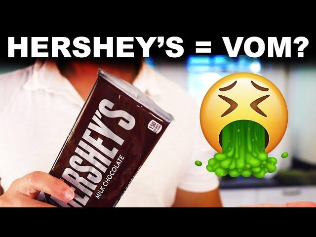 Why Hershey bars taste like vomit (and I love them)