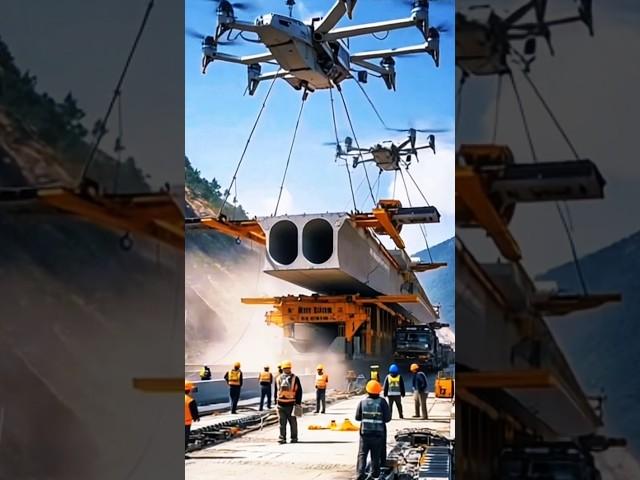 ai Railway Construction via Drones:The Technology of the Future #ai #automobile #military #wildlife