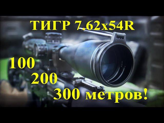 Тигр 7.62х54R СВД. Стрельба на 100, 200, 300 метров.