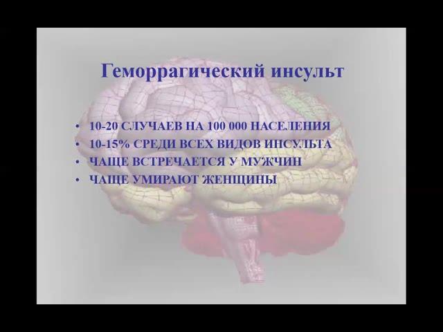 Неврология. Острые нарушения мозгового кровообращения