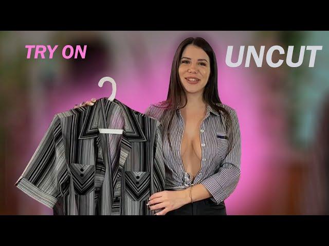 UNCUT Try on secretary shirts for the office!