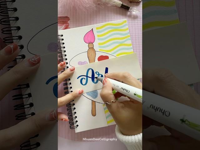 Beautiful Front Page Design: ART  #shorts #nhuandaocalligraphy #frontpage