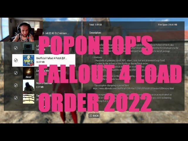 POPONTOP'S FALLOUT 4 LOAD ORDER 2022