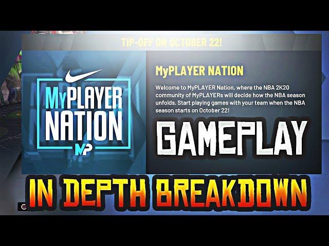 NBA 2K20 MyPlayer Nation Gameplay And In Depth Breakdown || What Is MyPlayer Nation NBA 2K20??