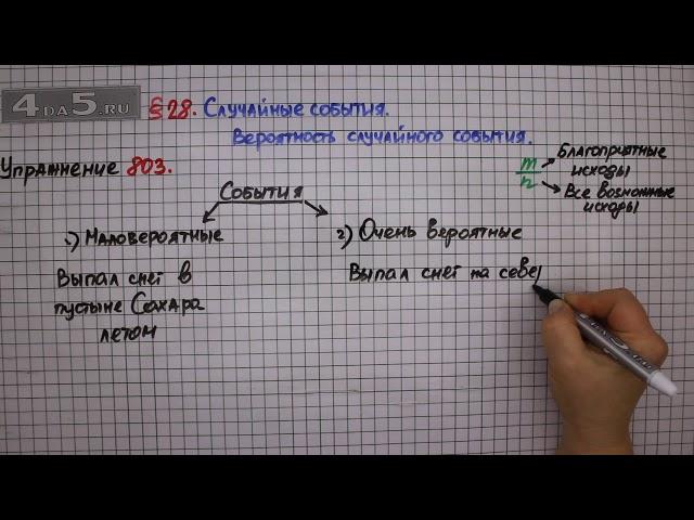 Упражнение № 803 – Математика 6 класс – Мерзляк А.Г., Полонский В.Б., Якир М.С.