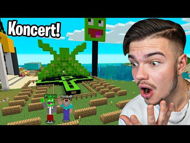 ZBUDOWALIŚMY SCENĘ razem z NOOBKIEM na MÓJ KONCERT w Minecraft!