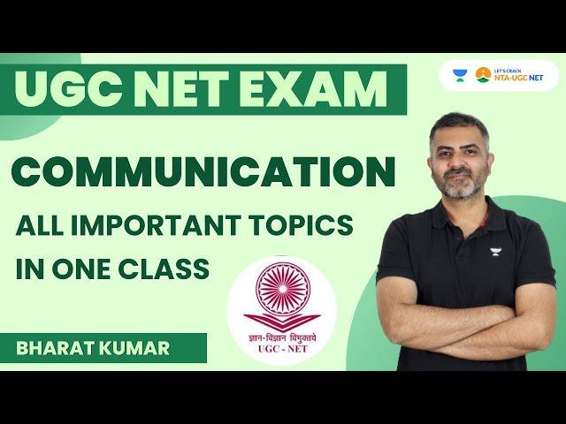 Communication | All Important Topics in One Class | UGC NET Exam | Vijay Batch | Bharat Kumar