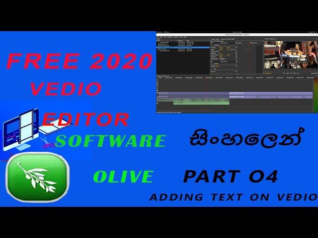 2020 Free Olive Vedio Editor Software Part 04 Adding Text