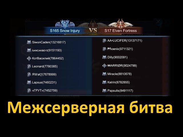 Goddess: Primal Chaos: Межсерверная битва 13kk vs 13kk power