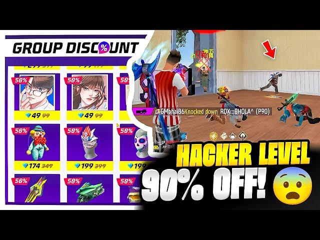 90% OFF in Free Fire?!  Group Discount + Hacker Gameplay – GM Bhai