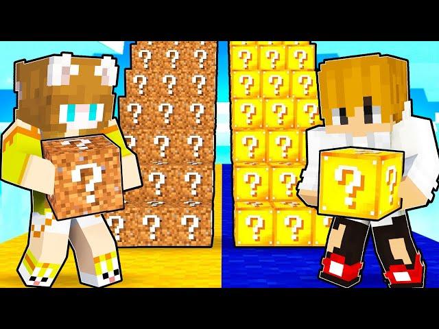 NOOB vs PRO Lucky Block STAIRCASE Race in Minecraft!