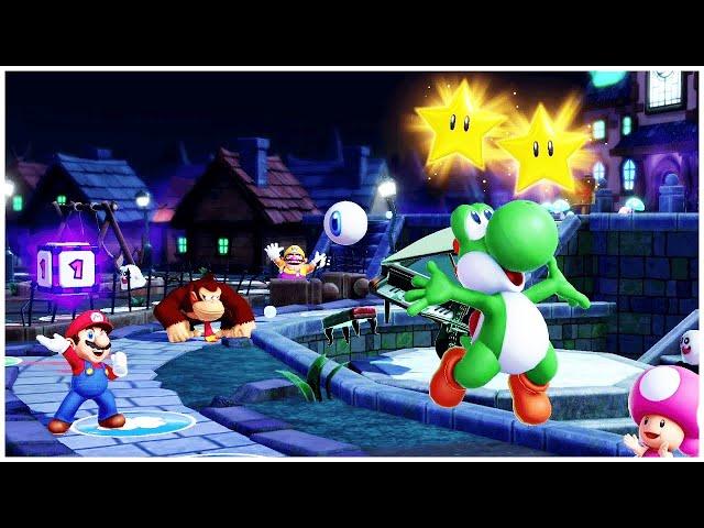 Mario Party Superstars Horror Land Board Gameplay Yoshi vs. Mario vs. Donkey Kong vs. Wario