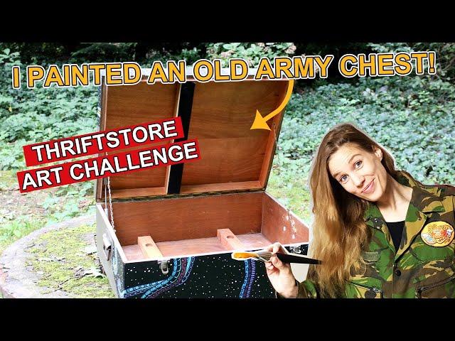 Turning a Thrift Store Find into ART! | Painting an Octopus on a Vintage Army Chest