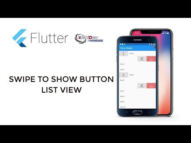 Flutter Development Tutorial   Swipe to show button List View