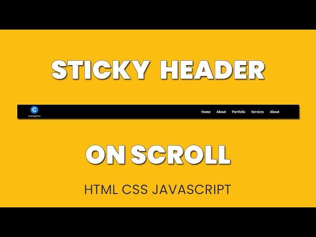 Create A Website With Sticky Header | HTML CSS & jQuery