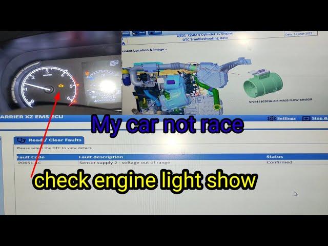 Tata harrier engine not race PO651-1C Sensor supply 2 - voltage out of rangeConfirmed