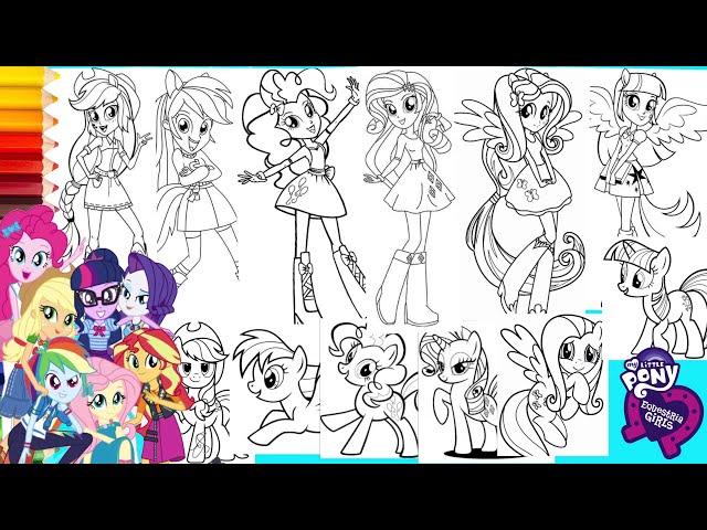 Coloring My Little Pony & Equestria Girls COMPILATION - Mewarnai Kuda Poni - MLP Coloring Book