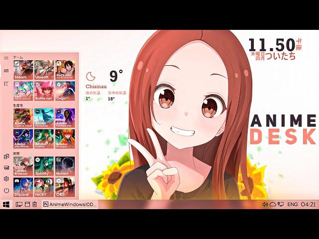 MAKE WINDOWS 10 LOOK BETTER┃Anime Desktop 