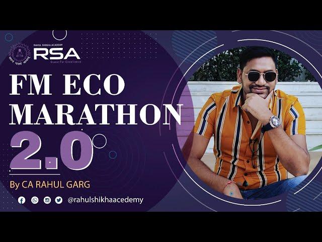 Sudarshan Chakra | FM ECO 1 DAY MARATHON | जीत पक्की है  | BEST REVISION  by CA RAHUL GARG |