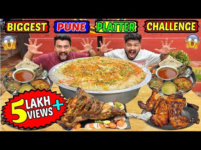 BIGGEST PUNE PLATTER EATING CHALLENGE | MASSIVE NON-VEG PLATTER IN PUNE COMPETITION (Ep-444)