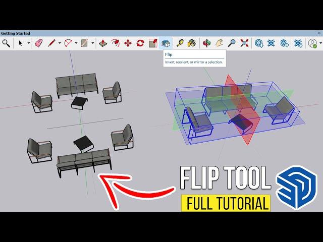 How to use the new Flip Tool in Sketchup 2023? New Feature!