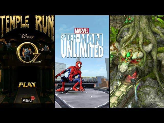 Temple Run Oz Vs MARVEL Spider-Man Unlimited Vs Temple Run 2 Lost Jungle - Endless Run