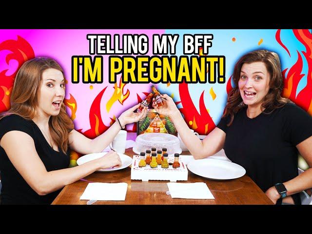 Surprising My BFF with Pregnancy While Eating Spicy Wings | Hot Ones Edition