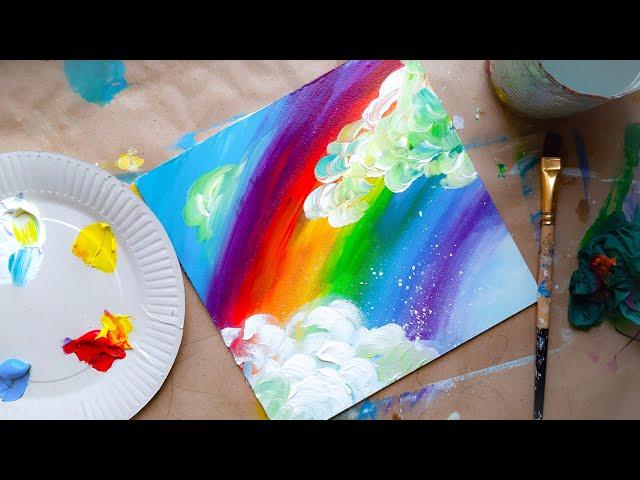 RAINBOW | Of three colors | How to Make Smooth Transitions | Drawing for children and adults