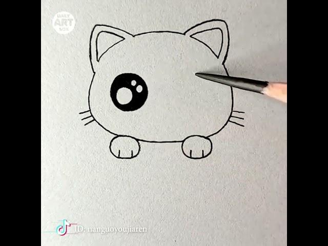 How Draw Cute Kawai Cat | Kawai Drawing|