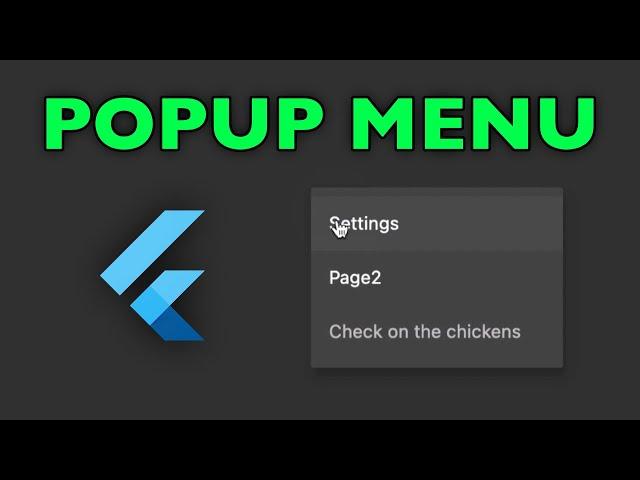 Flutter: How to make a popup menu FAST (PopupMenuButton)