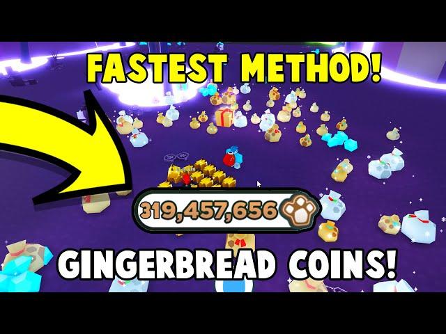 *FASTEST* HOW TO GET GINGERBREAD COINS FAST! In Pet Simulator X Christmas Update!