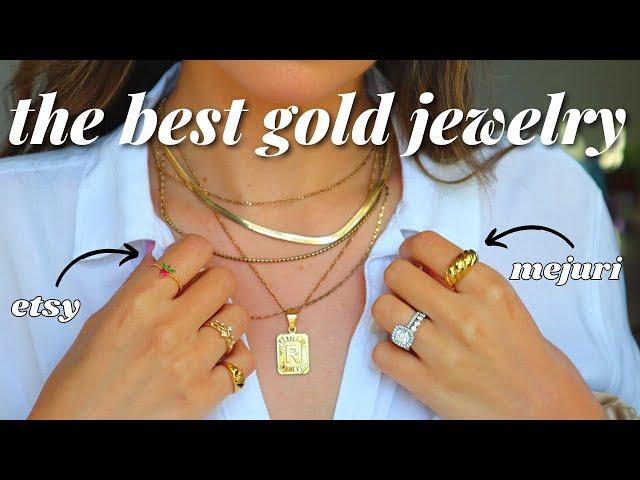 MY FAVORITE STAPLE  GOLD JEWELRY PIECES // amazon, etsy + mejuri | Rudi Berry