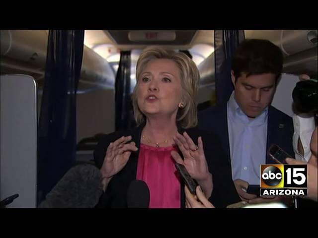 Partial: Hillary Clinton talks to press aboard her plane on campaign trail