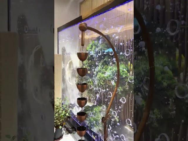 Custom Led Lighting Water Curtain Acrylic Water Bubble Wall Indoor Screens Partitions #bubblewall