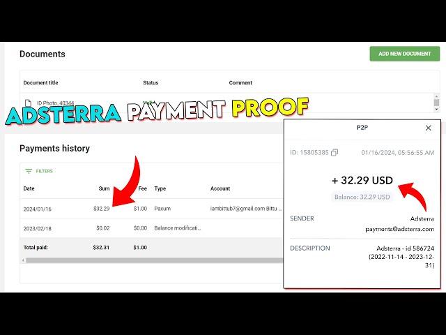 How To Withdraw Money From Adsterra with Live Proof | Adsterra High CPM Working Trick | Adsterra