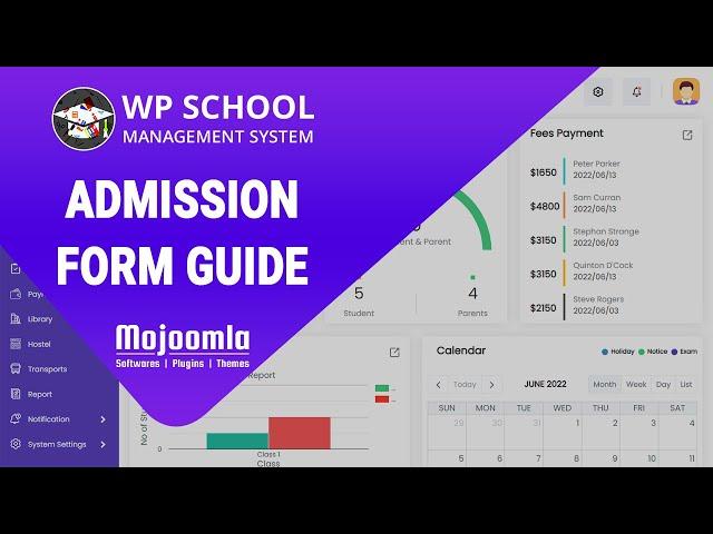 Student Admission Form: Step-by-Step Guide for No.1 School Management System for WordPress