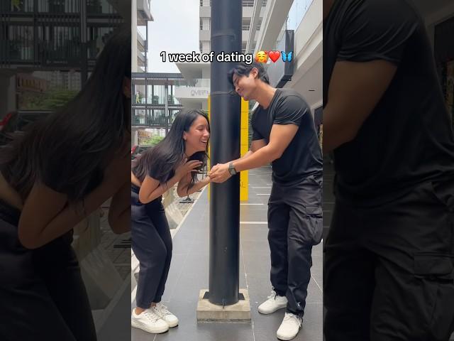 How dating is like in the FIRST week vs ONE year  #comedy #funny #couple #shorts #skits