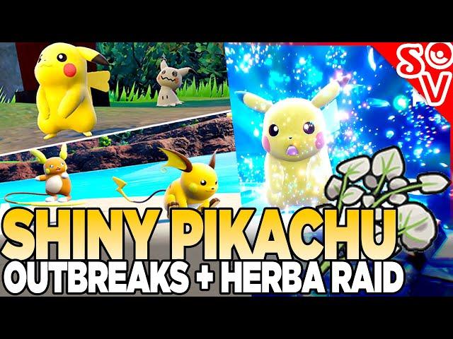 Shiny Pikachu Outbreaks, Alolan Raichu, & 7-Star Pikachu Returns in Pokemon Scarlet and Violet