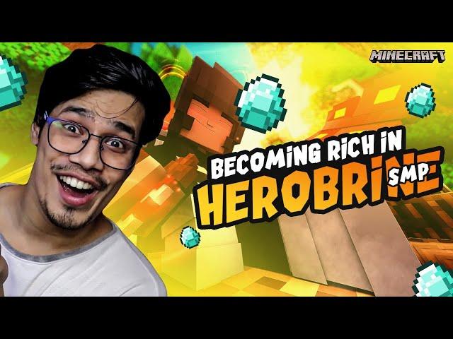 Crafting God Armour In  Herobrine SMP | Day #2