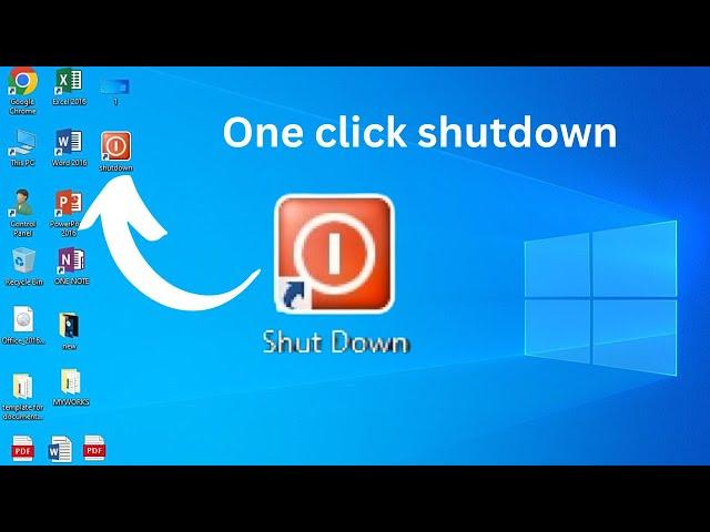 How to add a shutdown button on desktop in window 7,10 | One click shutdown